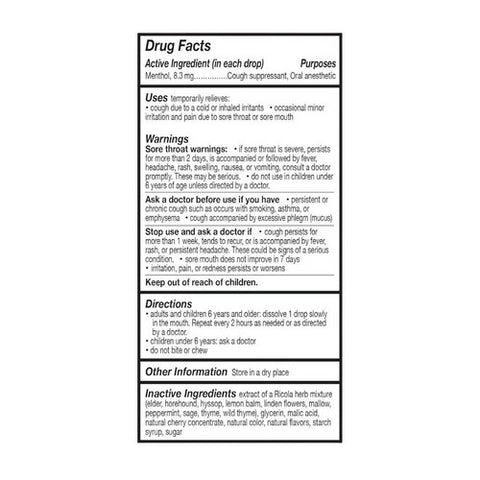 Ricola, Max Throat Care Drops Swiss Cherry, 34 Count