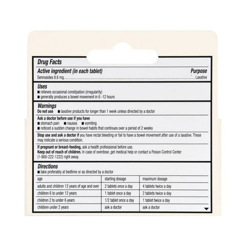 Foster And Thrive, Regular Strength Senna Laxative, 8.6 Mg, 100 Tabs