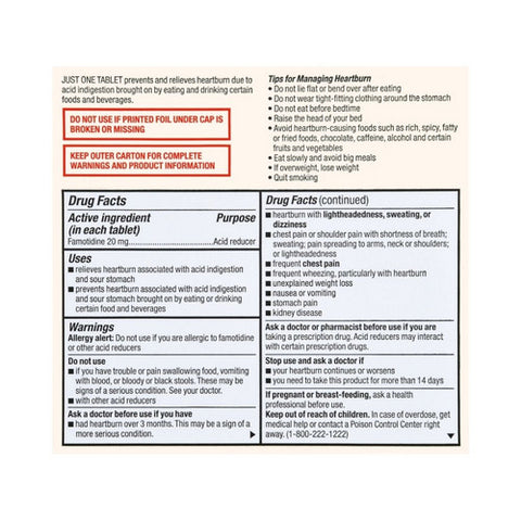 Foster And Thrive, Maximum Strength Acid Reducer Famotidine, 20 Mg, 50 Tabs