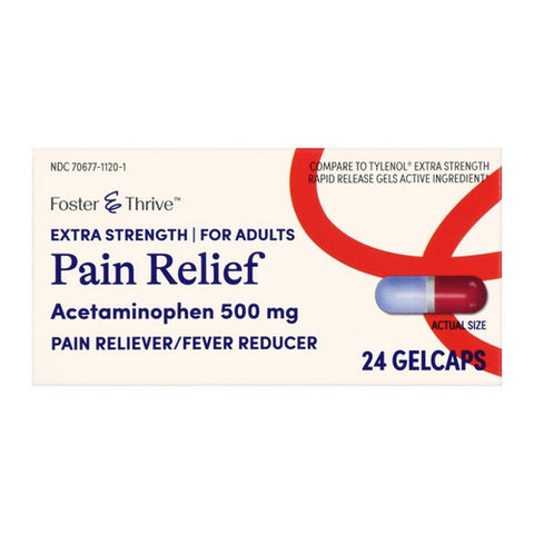 Foster And Thrive, Extra Strength Pain Relief, 500 Mg, 24 Caps
