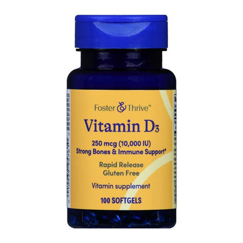 Foster And Thrive, Vitamin D3, 250 Mcg, 100 Softgels
