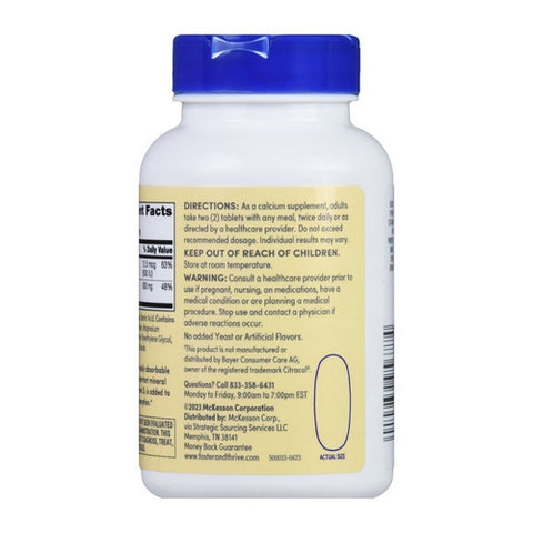 Foster And Thrive, Calcium Citrate Plus Vitamin D3 Maximum Coated, 120 Tabs