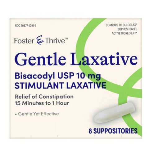 Gentle Laxative Bisacodyl Usp 8 Count by Foster And Thrive