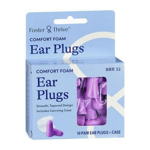 Foster And Thrive, Comfort Foam Ear Plugs, 10 Count
