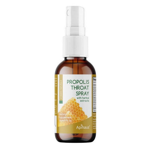 Apihaus, Propolis Throat Spray With Herbal, 1 Oz Apihaus