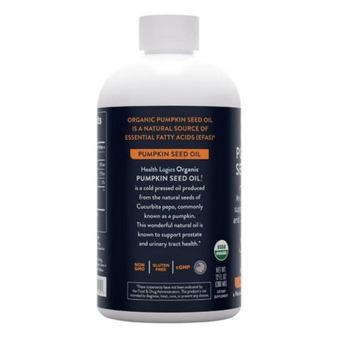 Health Logics, Organic Pumpkin Seed Oil, 360 Ml