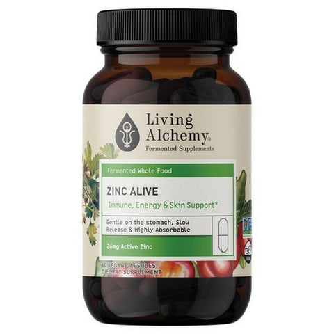 Living Alchemy, Zinc Immune Energy And Skin Support, 26 Mg, 60 Vegan Capsules