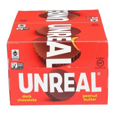 Unreal, Dark Chocolate Peanut Butter Cups, 0.5 Oz (Case Of 40)