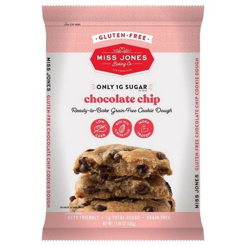 Miss Jones Baking Co, Keto Cookie Dough Chocolate Chip, 11.84  Oz (Case Of 6)