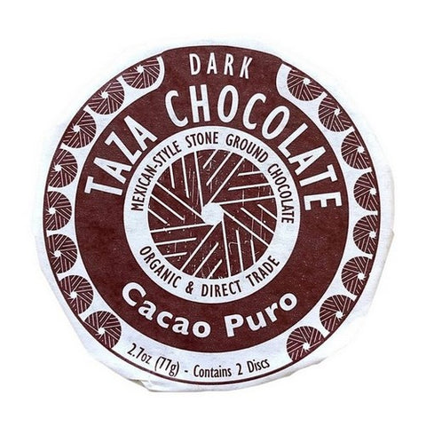 Taza Chocolate, Organic Mexicano Disc Dark Cacao Puro, 2.7 Oz (Case Of 12)