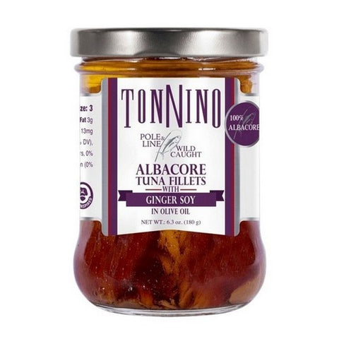 Tonnino, Albacore Tuna Fillets With Ginger Soy, 6.3 Oz (Case Of 6)