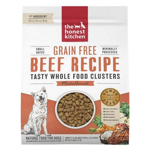 The Honest Kitchen, Whole Food Clusters Grain Free Beef Dry Dog Food, 5 Lbs (Case Of 6)