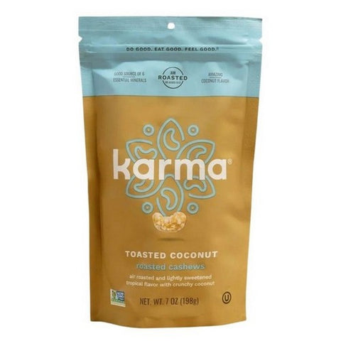 Karma Nuts, Toasted Coconut Roasted Cashew, 7 Oz (Case Of 6)