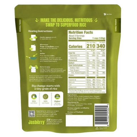 Jasberry, Superfood Coconut Rice, 7.05 Oz (Case Of 6)