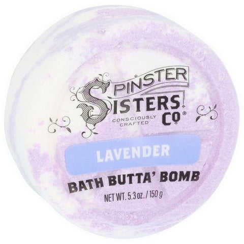 Spinster Sisters Co, Bath Butta Bomb Lavender, 5.3 Oz (Case Of 6)