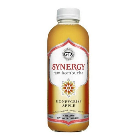 GT's, Synergy Honeycrisp Apple Raw Kombucha, 16 Oz (Case Of 12)
