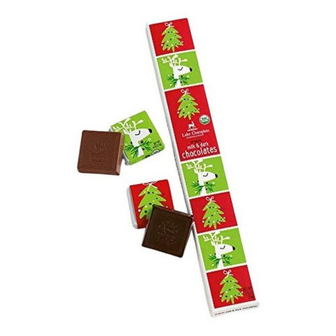 Lake Champlain, Organic Holiday Milk And Dark Chocolate Squares, 2.8 Oz (Case Of 12)