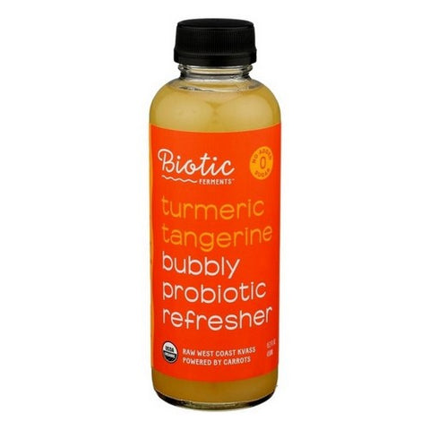 Biotic Kvass, Organic Bubbly Turmeric Probiotic, 15.2 Oz (Case Of 6)