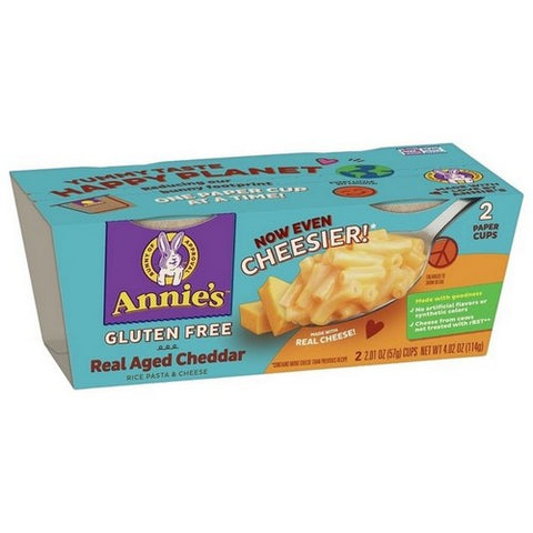Annie's Homegrown, Single Serve Gluten Free Real Aged Cheddar Macaroni And Cheese, 4.02 Oz (Case Of 6)