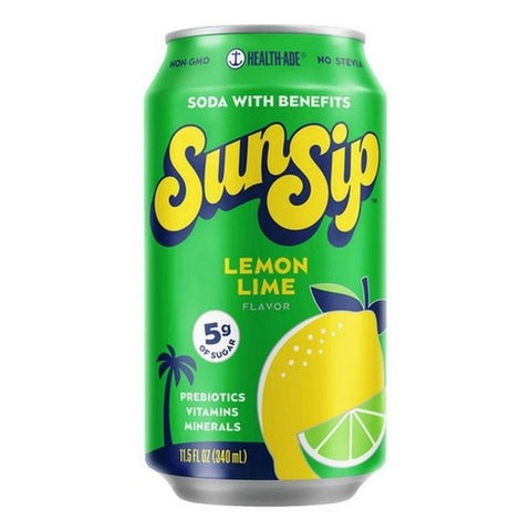 Health-Ade, Sunsip Lemon Lime Soda, 11.5 Oz (Case Of 12)
