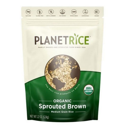 Planet Rice, Organic Sprouted Brown Rice, 22 Oz (Case Of 6)