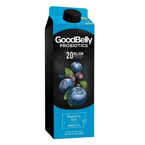 Good Belly, Probiotics Blueberry Acai Flavor Juicedrink, 32 Oz