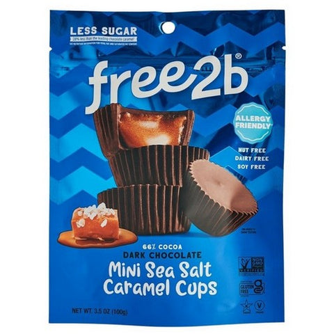Free2B, Dark Chocolate Sea Salt Caramel, 3.5 Oz (Case Of 6)