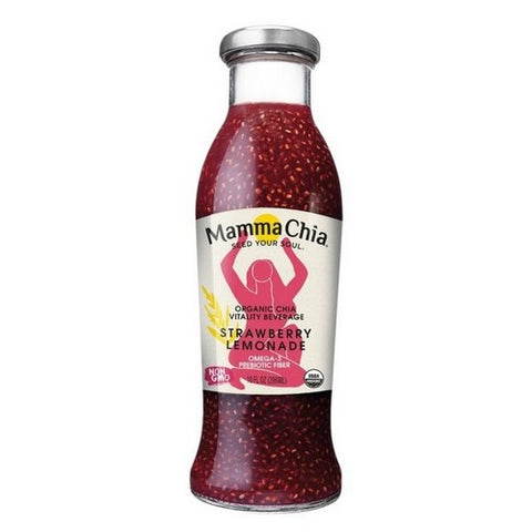 Mamma Chia, Organic Chia Beverage Strawberry Lemonade, 10 Oz (Case Of 12)