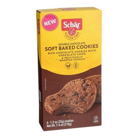 Schar, Double Chocolate Soft Baked Cookies, 7.4 Oz (Case Of 6)