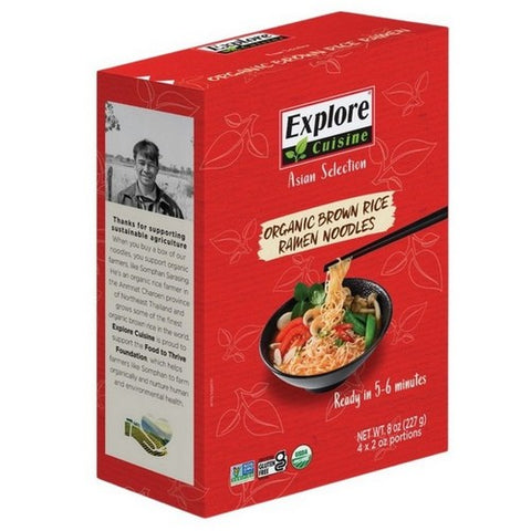 Explore Cuisine, Organic Brown Rice Ramen Noodles, 8 Oz (Case Of 6)