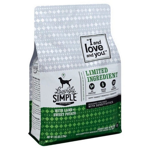 I And Love And You, Lovingly Simple Lamb And Sweet Potato Dry Dog Food, 3.85 Lbs (Case Of 6)