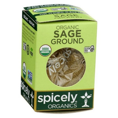 Spicely Organics, Organic Sage Ground, 0.3 Oz (Case Of 6)