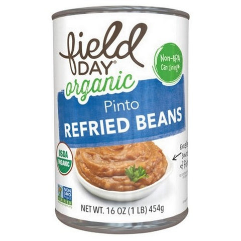 Field Day, Organic Vegetarian Pinto Refried Beans, 16 Oz (Case Of 12)