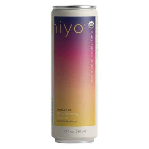 Hiyo, Organic Blackberry Lemon Functional Seltzer, 12 Oz X 4 Count (Case Of 6)