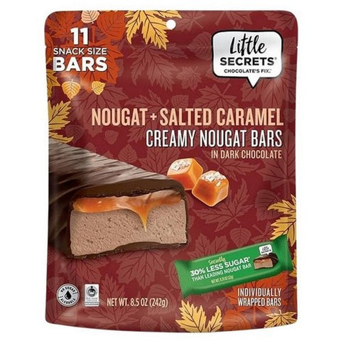 Little Secrets Llc, Creamy Nougat Bars Salted Caramel In Dark Chocolate, 8.5 Oz (Case Of 6)