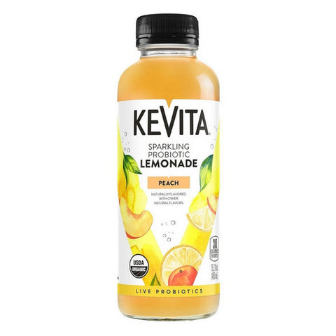 Kevita, Sparkling Probiotic Lemonade Peach, 15.2 Oz (Case Of 6)