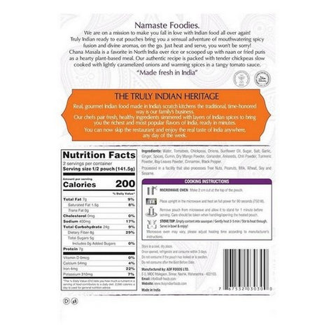 Truly Indian, Chana Masala Vegan, 13 Oz (Case Of 6)