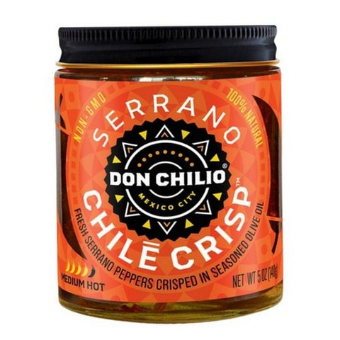 Don Chilio, Medium Heat Serrano Mexican Chile Crisp, 5 Oz (Case Of 6)