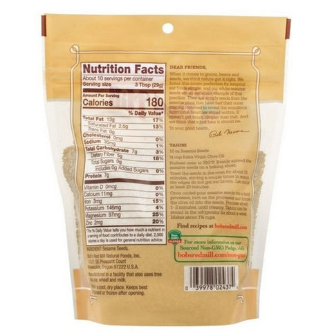 Bobs Red Mill, Sesame Seeds White, 10 Oz (Case Of 5)