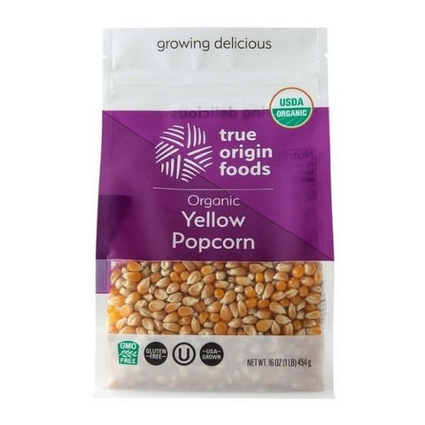 True Origin Foods, Yellow Popcorn, 16 Oz (Case Of 6)