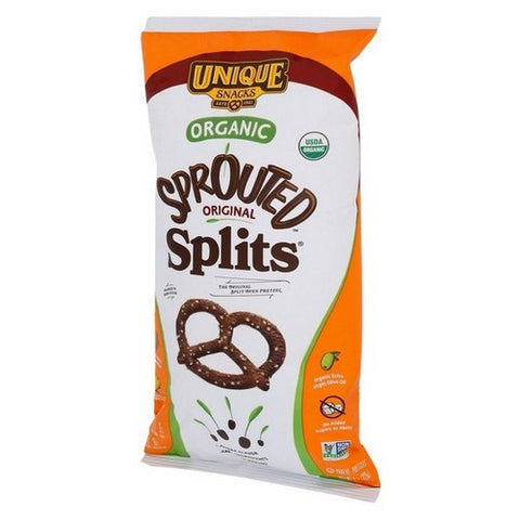 Unique, Organic Original Sprouted Pretzel Splits, 8 Oz (Case Of 12)
