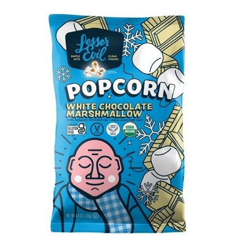 Lesser Evil, Organic White Chocolate Marshmallow Popcorn, 4.6 Oz (Case Of 12)