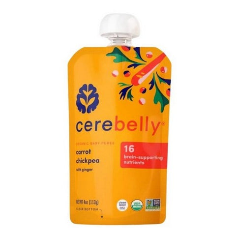 Cerebelly, Organic Carrot Chickpea Pouch, 4 Oz (Case Of 6)