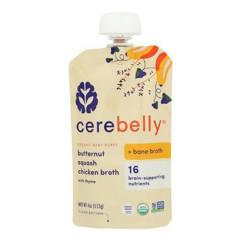 Cerebelly, Baby Puree Butternut Squash Chicken Broth, 4 Oz (Case Of 6)