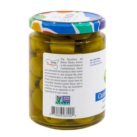 Bono, Castelvetrano Sicilian Pitted Green Olives, 5.3 Oz (Case Of 6)