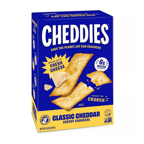 Cheddies, Classic Cheddar Cheesy Crackers, 4.2 Oz (Case Of 6)