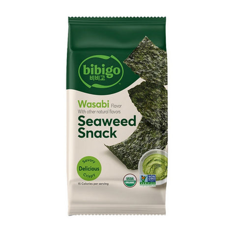 Bibigo, Seaweed Snack Wasabi, 0.35 Oz (Case Of 12)