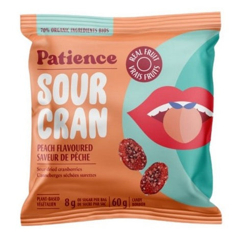 Patience Fruit & Co, Organic Cranberries Sour Peach, 2.12 Oz (Case Of 24)