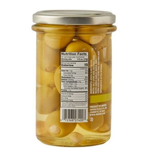 Delallo, Garlic Stuffed Olives, 5.8 Oz (Case Of 6)
