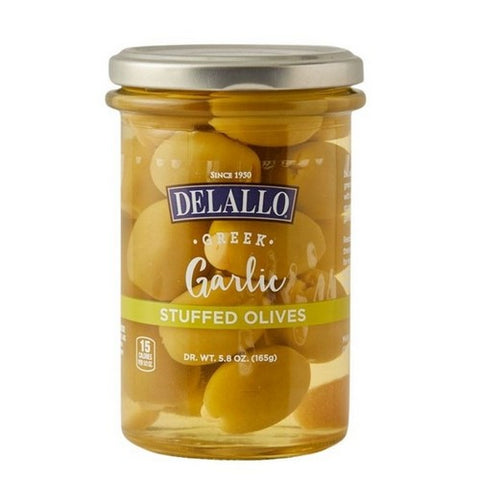 Delallo, Garlic Stuffed Olives, 5.8 Oz (Case Of 6)